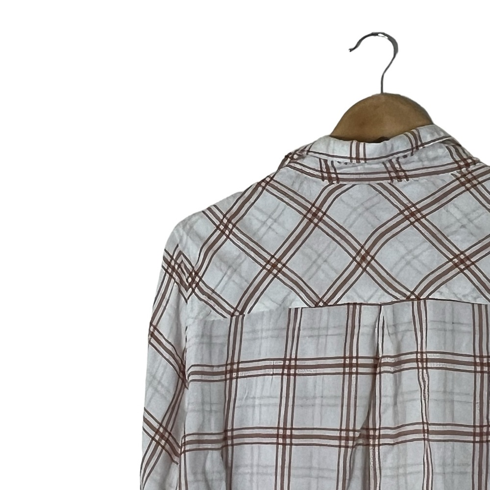 Lucky Brand | Plaid lightweight long sleeve button down shirt size large - Picture 7 of 11